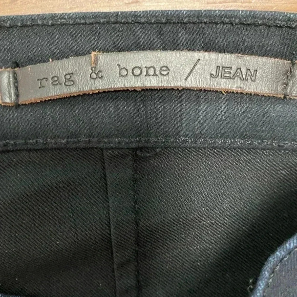 Rag & Bone women’s jodhpur skinny jeans leggings midnight size 28 leather inset - Picture 9 of 9